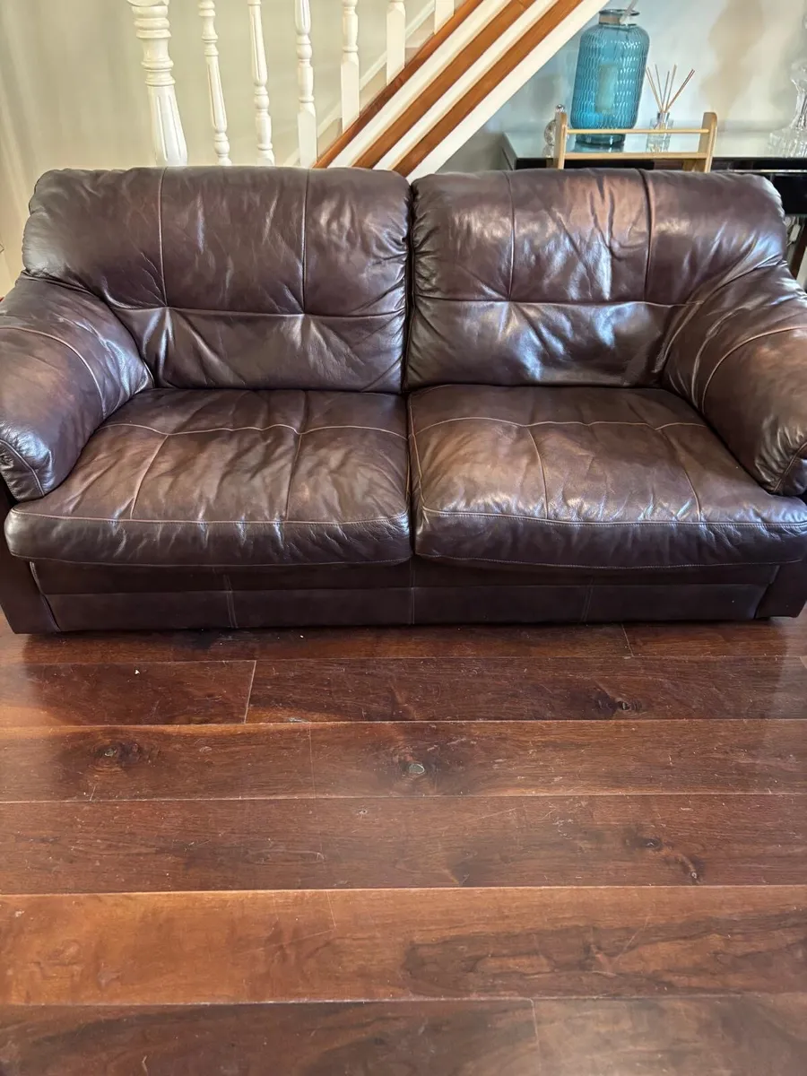 3 piece leather suite - Image 1
