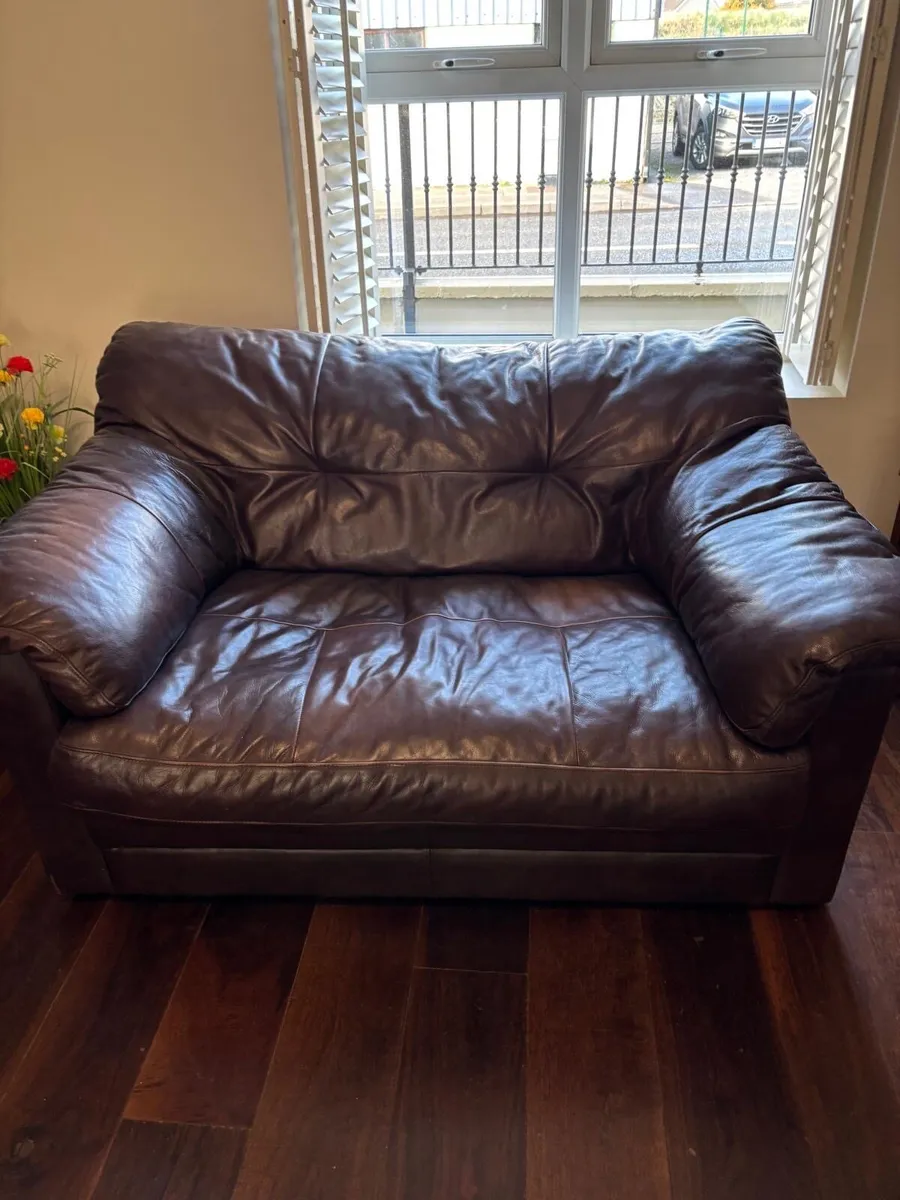 3 piece leather suite - Image 2