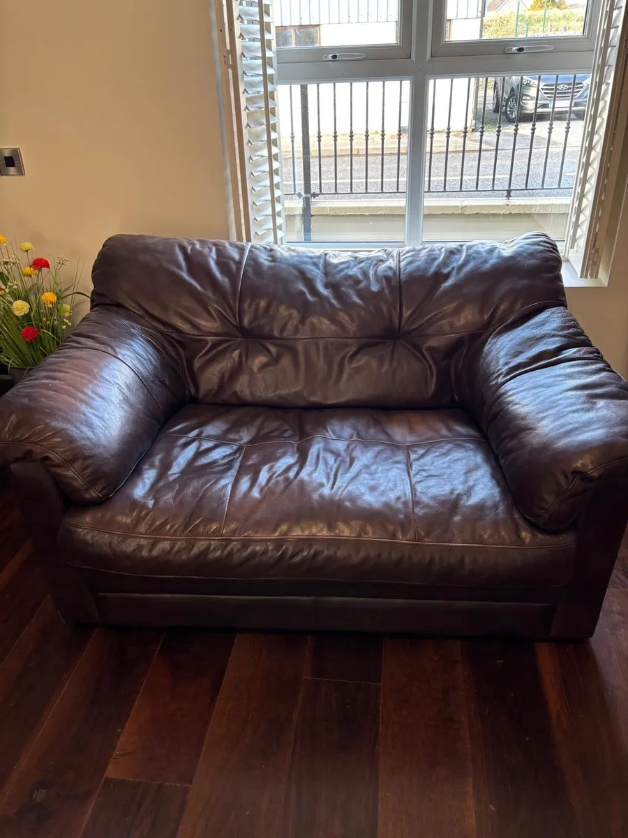 3 piece leather suite - Image 3