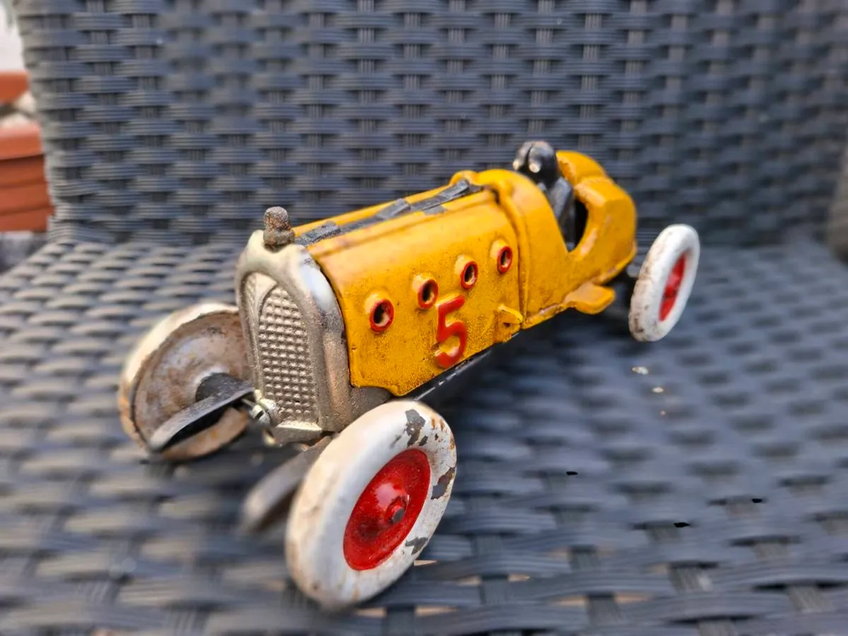 Old collectible Heavy Cast Iron Race Car - Image 3