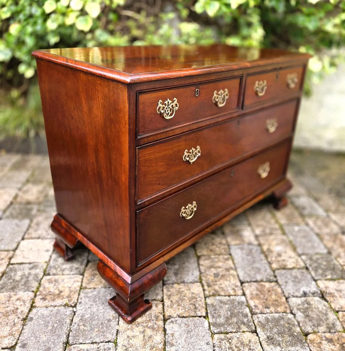Low Georgian Mahogany Chest- Circa 1800 - Image 3