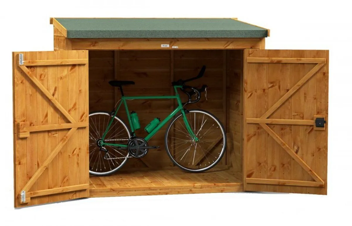 3🚲  6×4 Deluxe Timber Bike Sheds-Free Delivery - Image 3