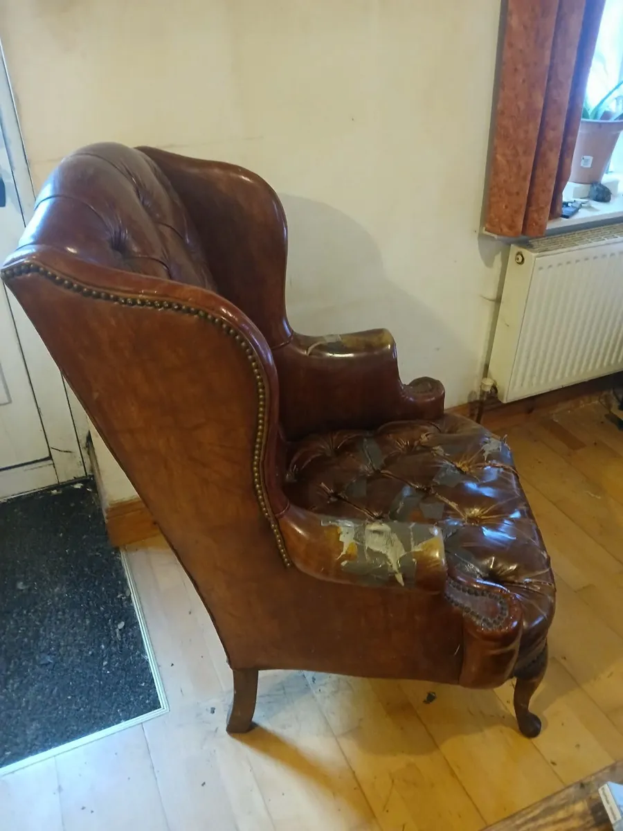 Chesterfield wingback chair - Image 2