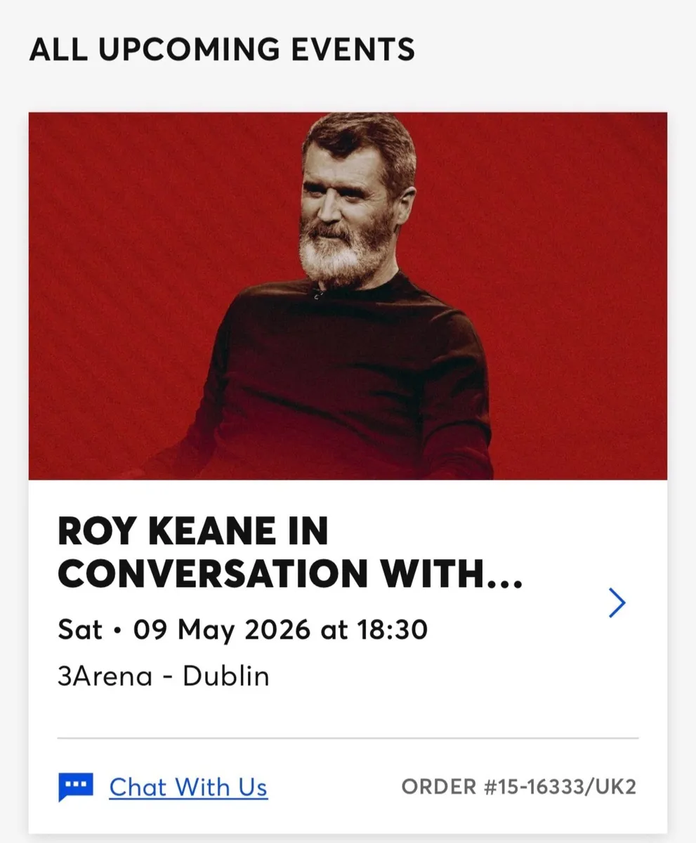 Roy Keane Tickets - Image 1