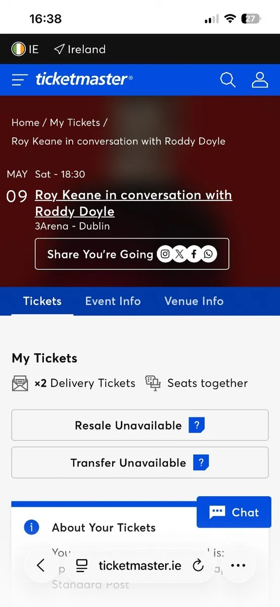 Roy Keane Tickets - Image 3