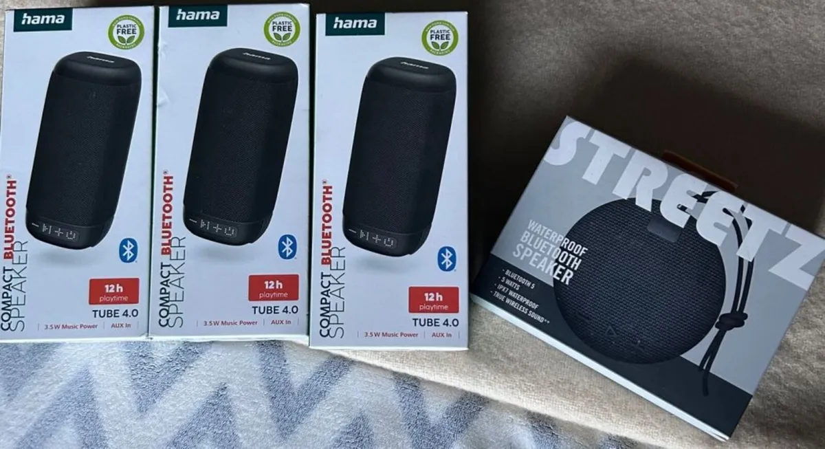 Selection of BRAND NEW Bluetooth speakers - Image 1