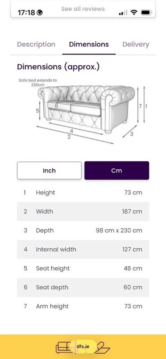 2 Seater Belair Sofabed (DFS) Mint condition - Image 4