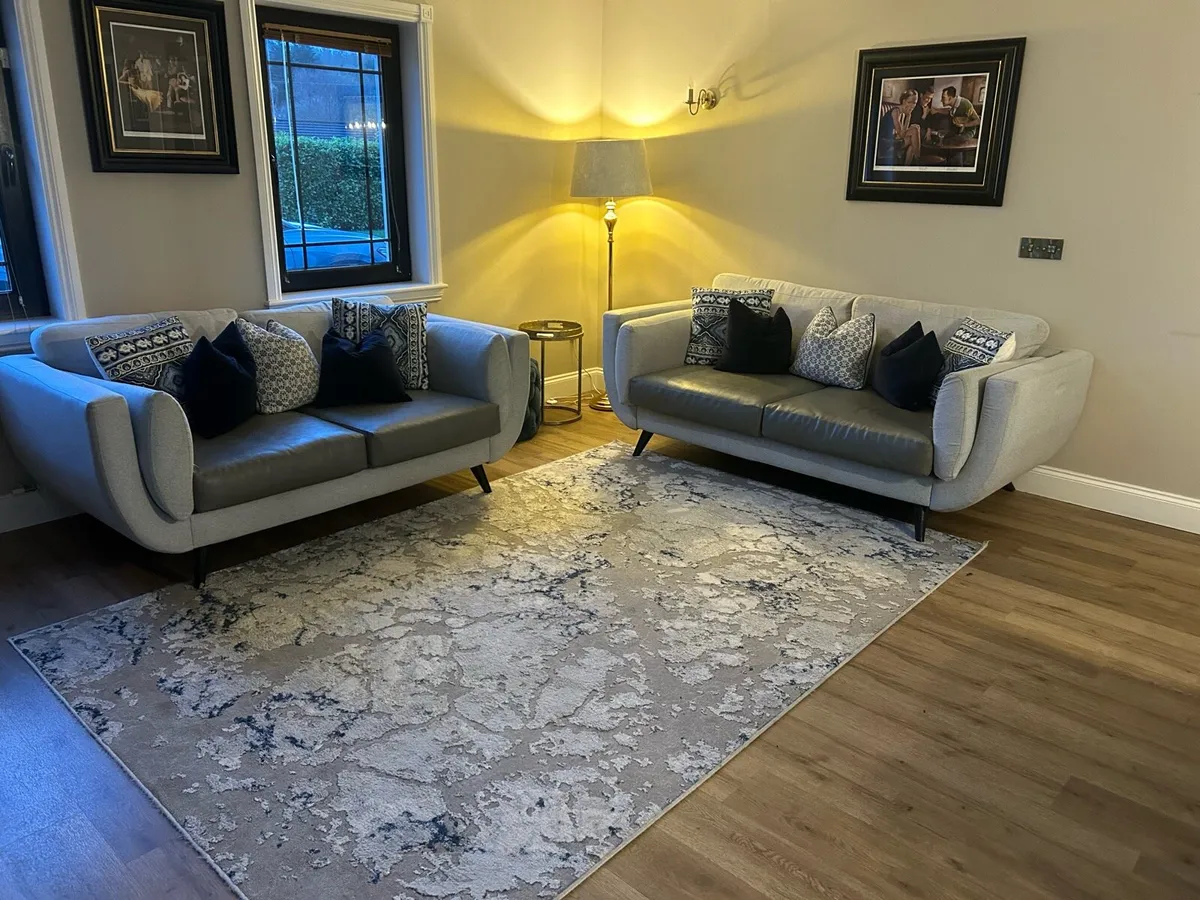 2 & 3 Seater Couches & rug - Image 1