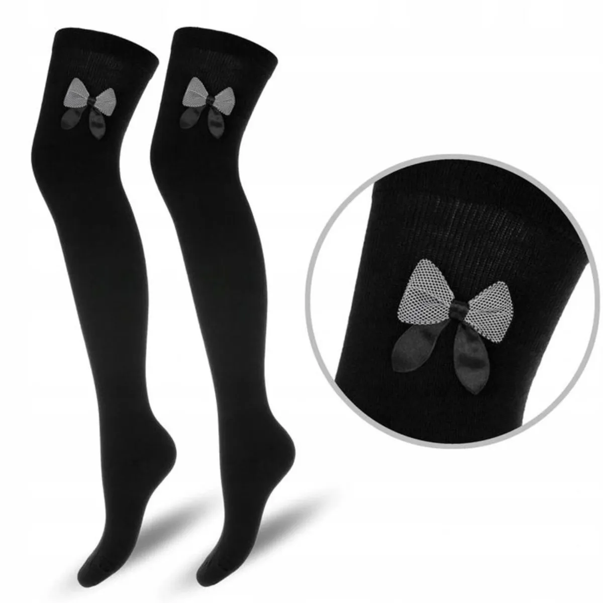 CHRISTMAS white Knee Highs socks - Image 3