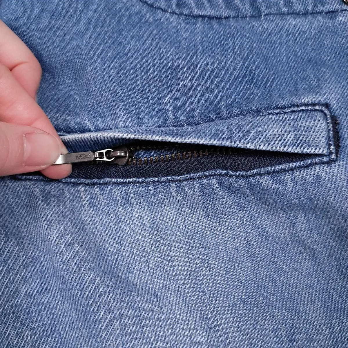 Peviani Blue Light Wash Cargo Denim Jeans W30 L33 - Image 4