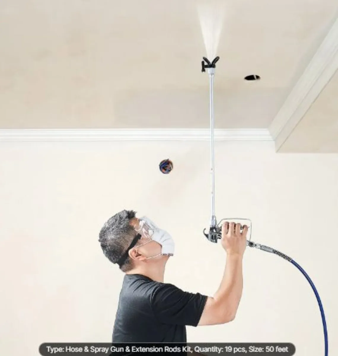 Airless Paint Spray Gun and Hose Kit, 3600PSI High - Image 4