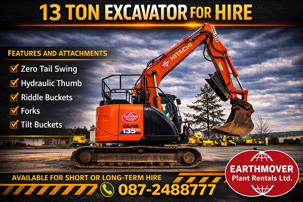 13 TON DIGGER HIRE - Image 1