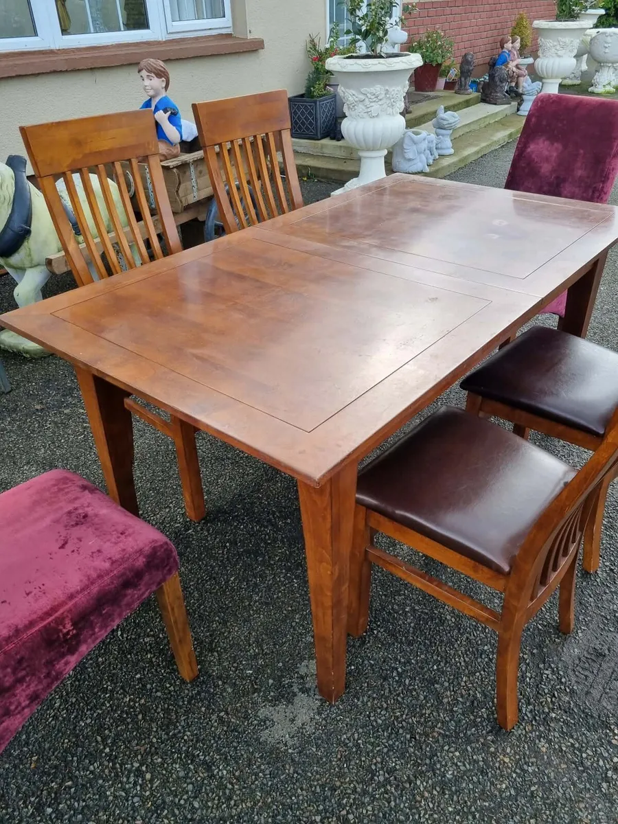Lovely teak table and chairs - Image 2