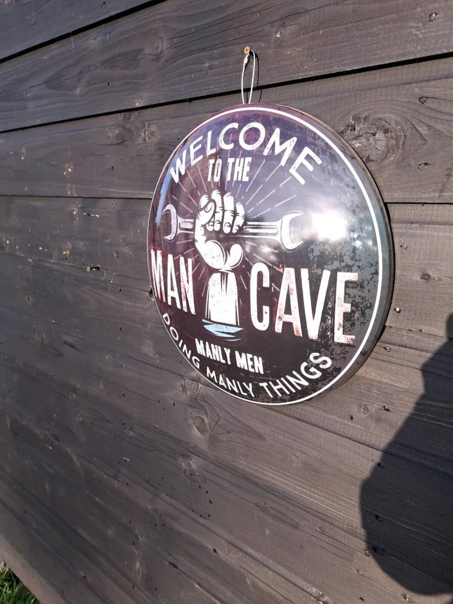 Large  man cave  metal sign - Image 1