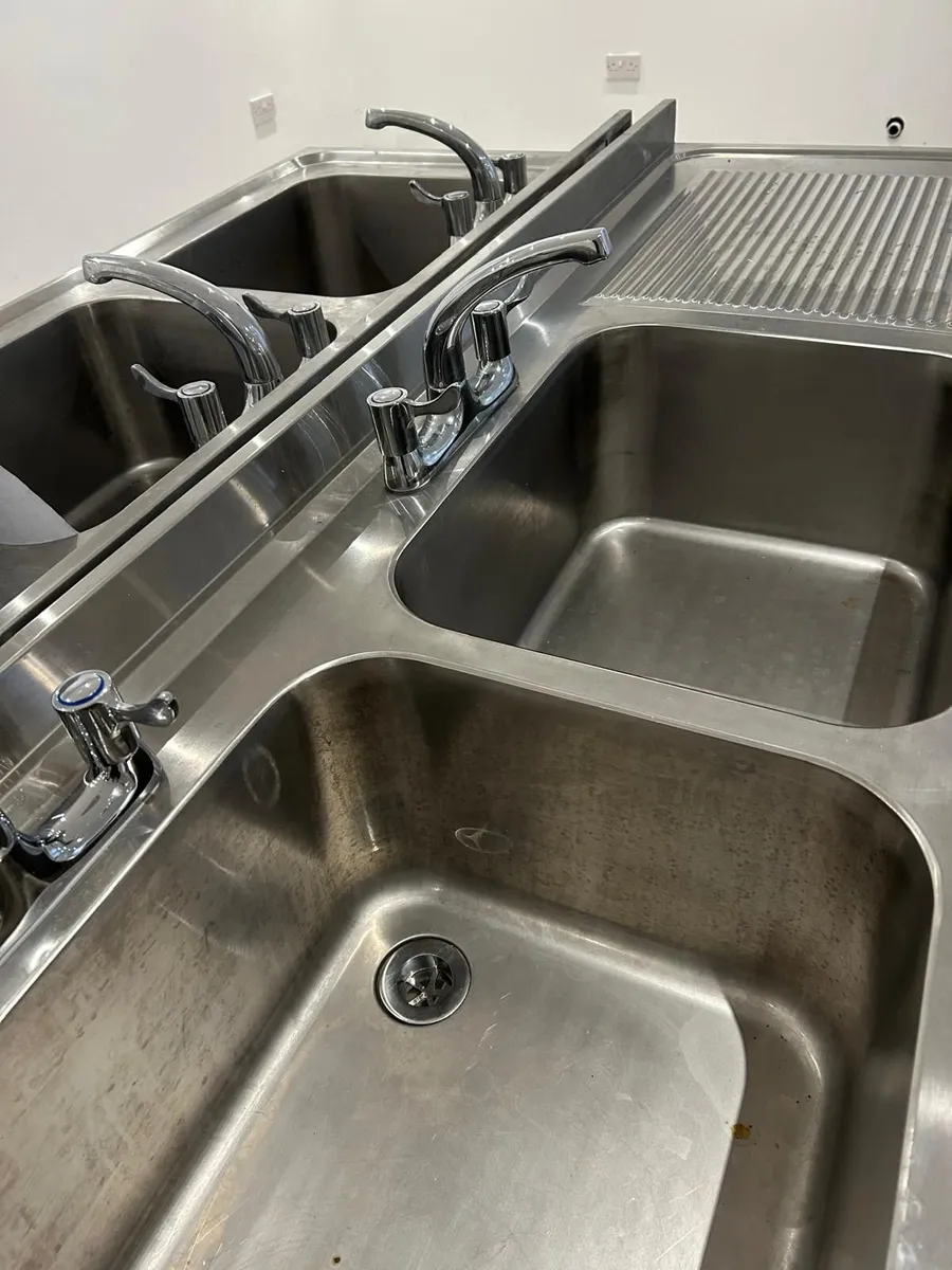 Staneless cabbinet double sink unit complete - Image 2