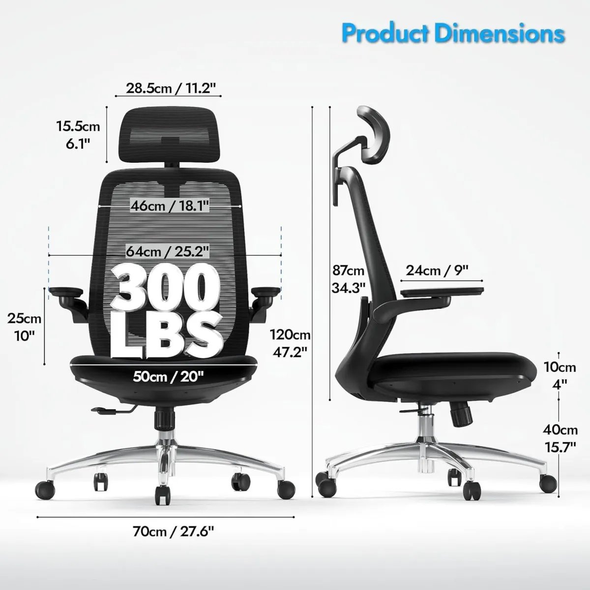 Ergonomic Mesh Office Chair Comfy with Adjustable - Image 3