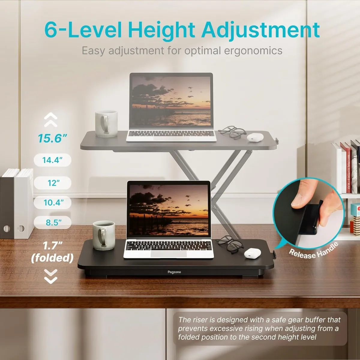Standing Desk Converter 24 x 12 Ergonomic - Image 2
