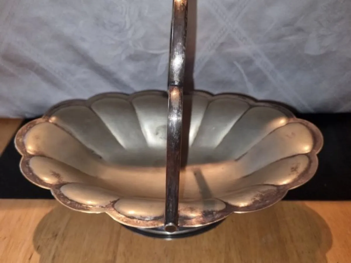 Silver Plated Fruit Basket - Image 3