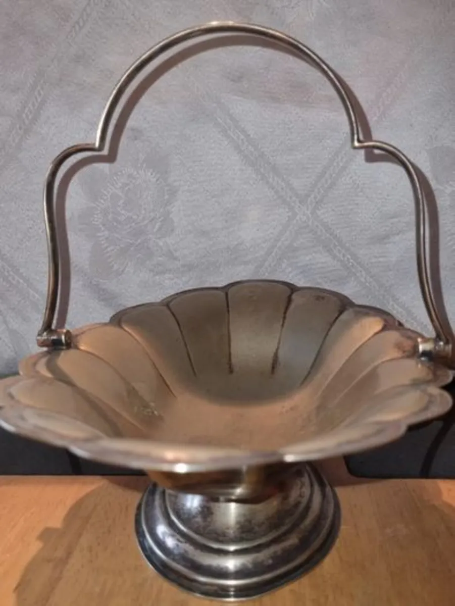 Silver Plated Fruit Basket - Image 4