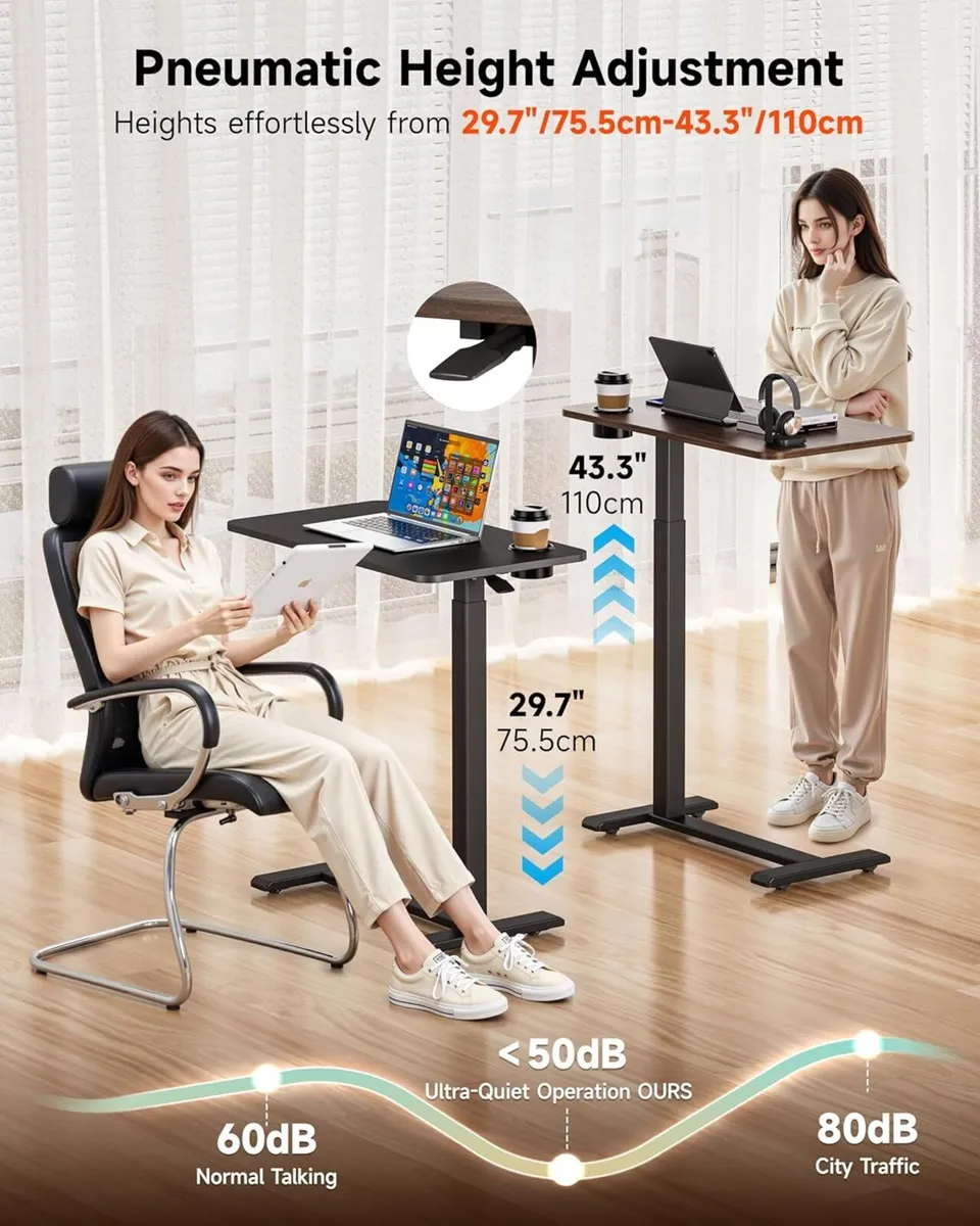 Adjustable Bedside Table with Swivel Hidden - Image 4