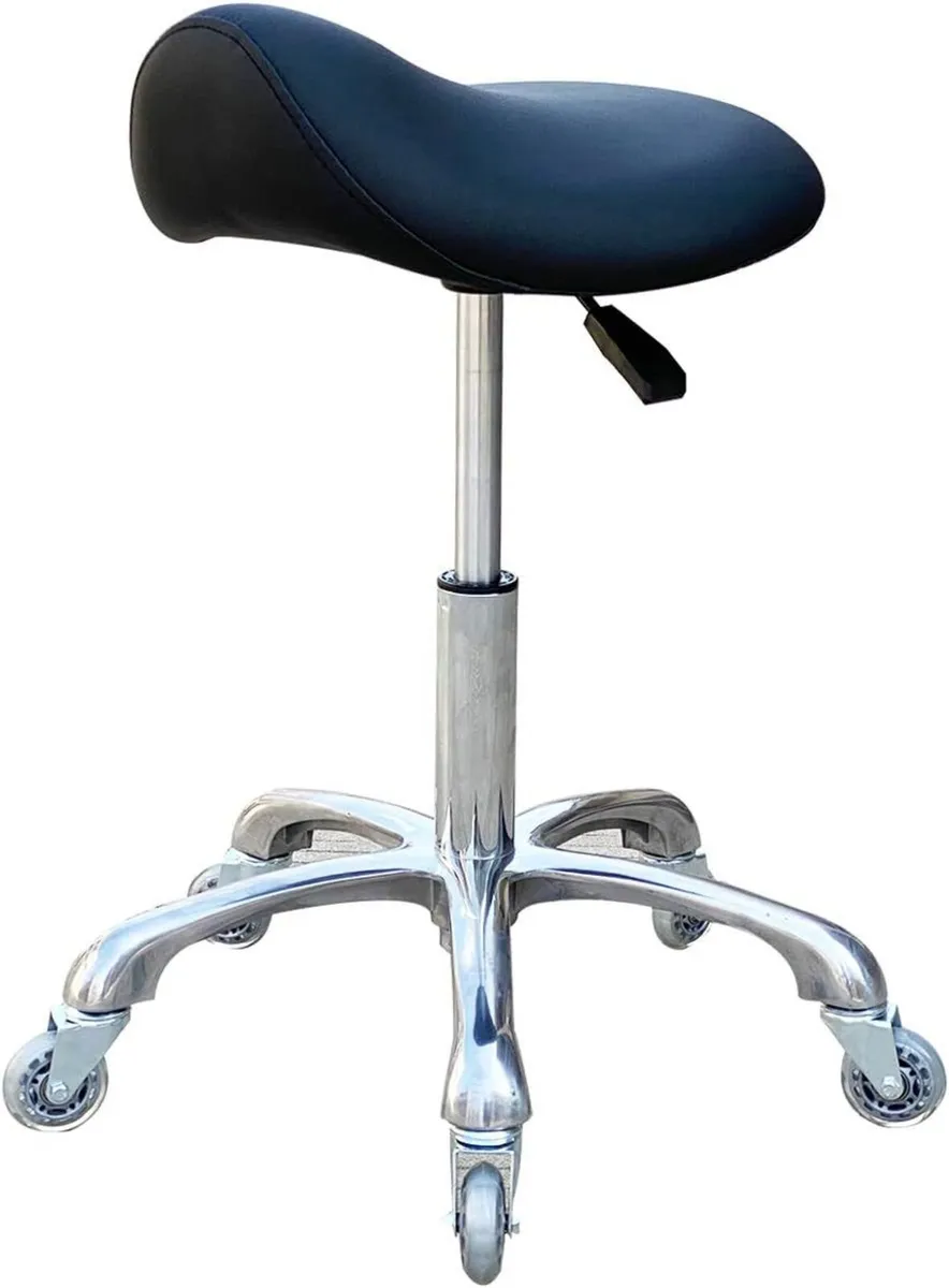 Professional Saddle Stool with Wheels Ergonomic - Image 1