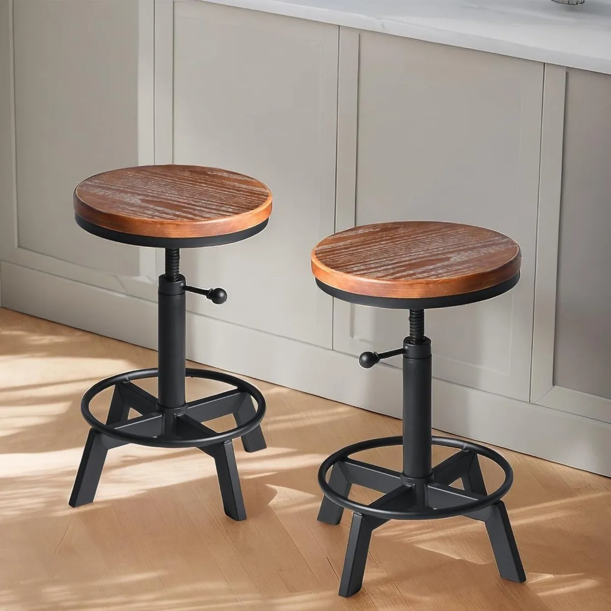 Set of 2-Industrial Bar Stool-Counter Height - Image 1