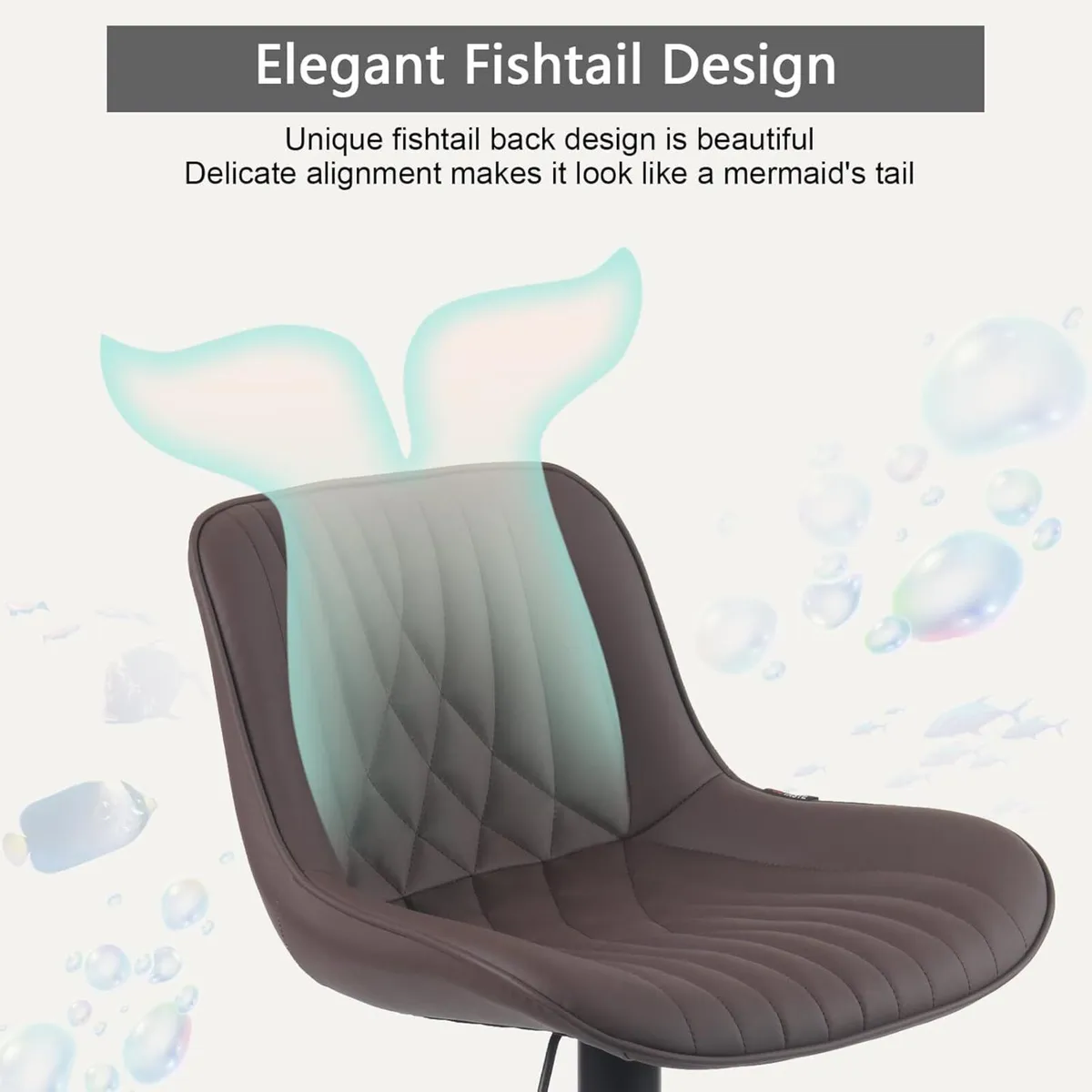 Bar Stools Breakfast Chairs with Back PU Leather - Image 3