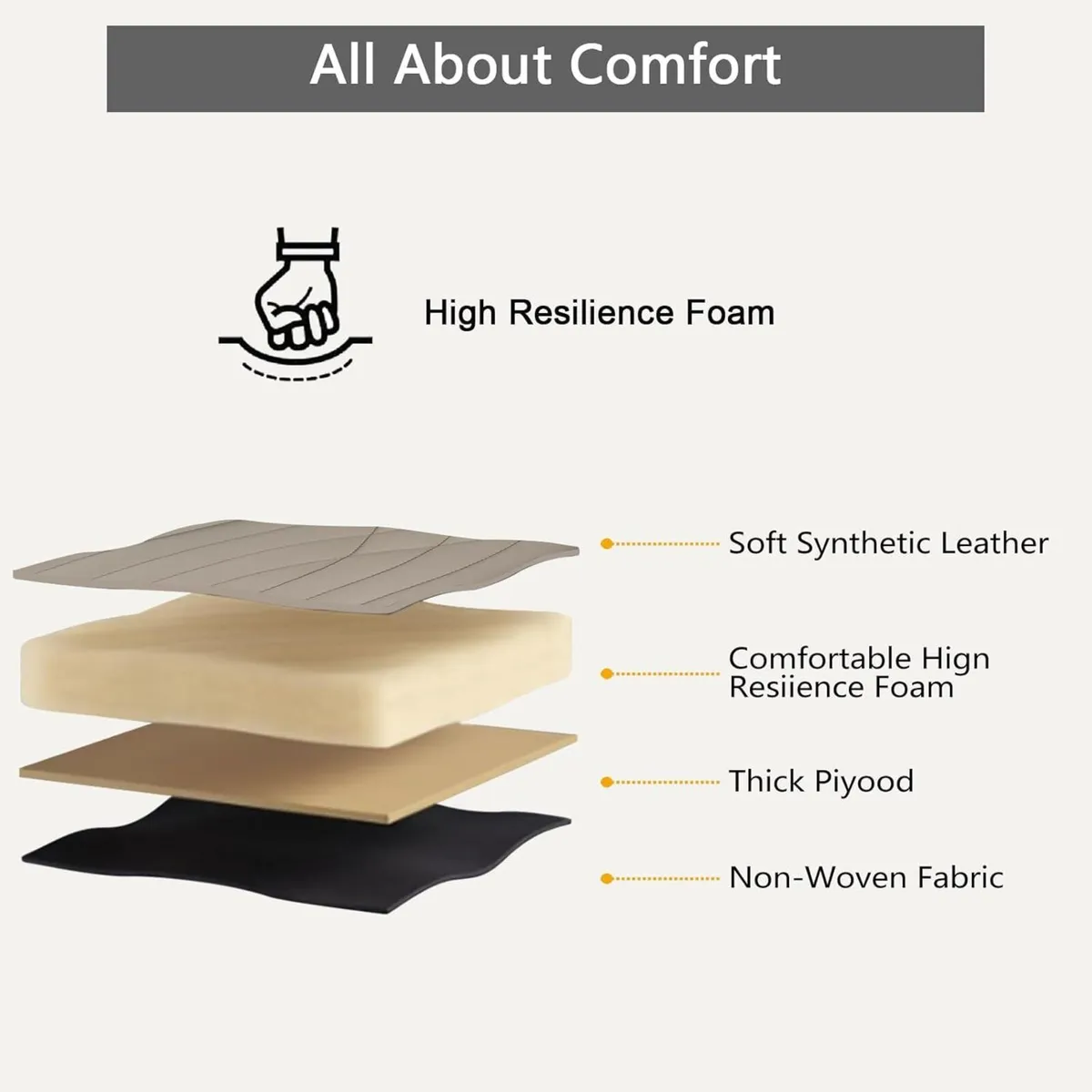 Bar Stools Breakfast Chairs with Back PU Leather - Image 4