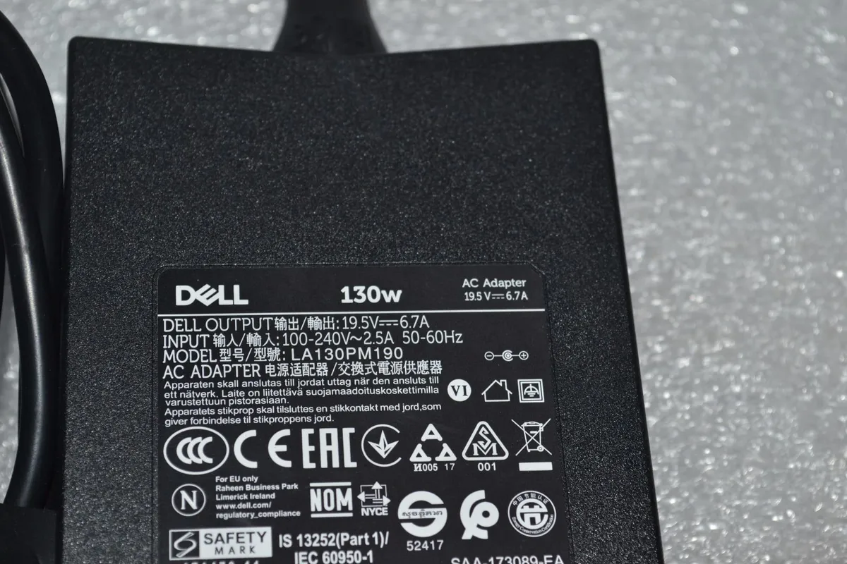 Dell Laptop Charger Adapter 130 Watts - Image 2