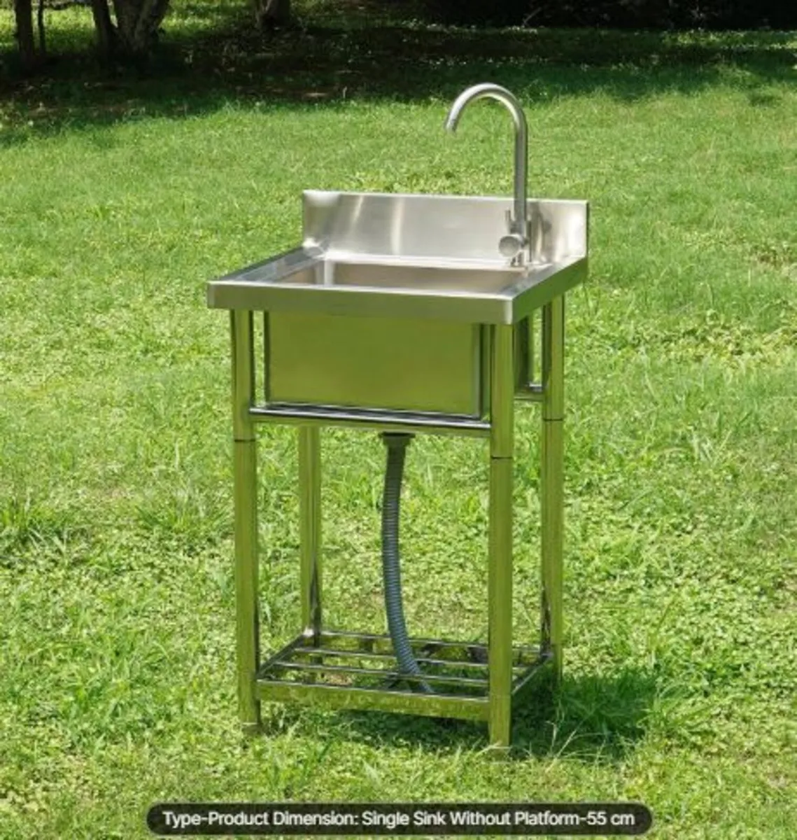 Stainless Steel Utility Sink, 1 Compartment Free - Image 4