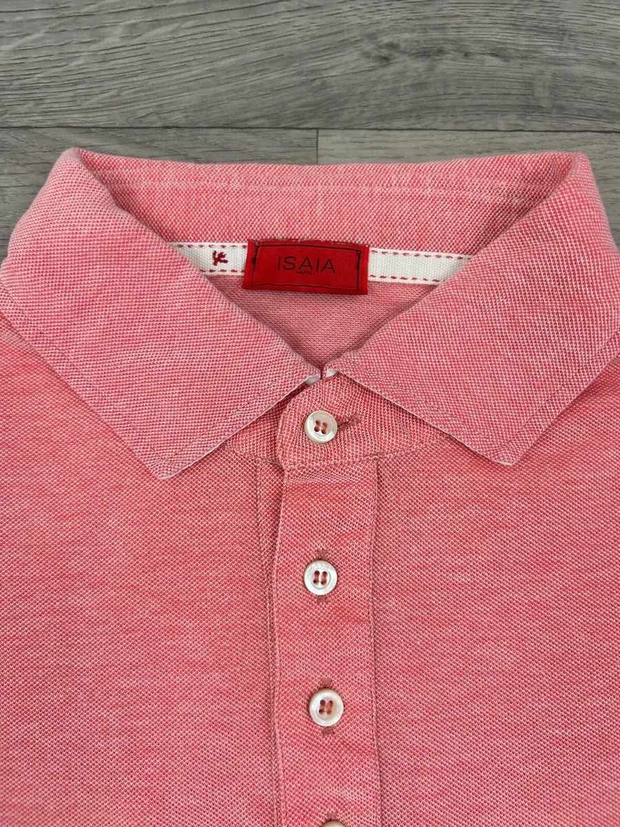 Isaia Napoli Long Sleeve Polo Shirt Mens Large - Image 3