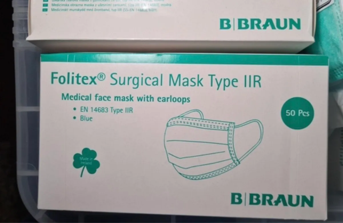 Job lot of disposable 3-ply face masks for sale. - Image 2