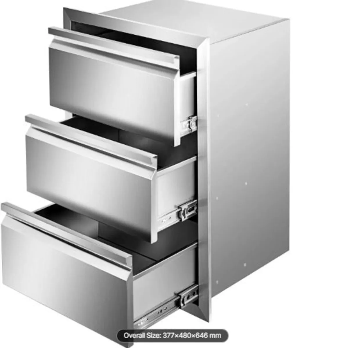 201 Stainless Steel Triple Access Drawer Outdoor - Image 1