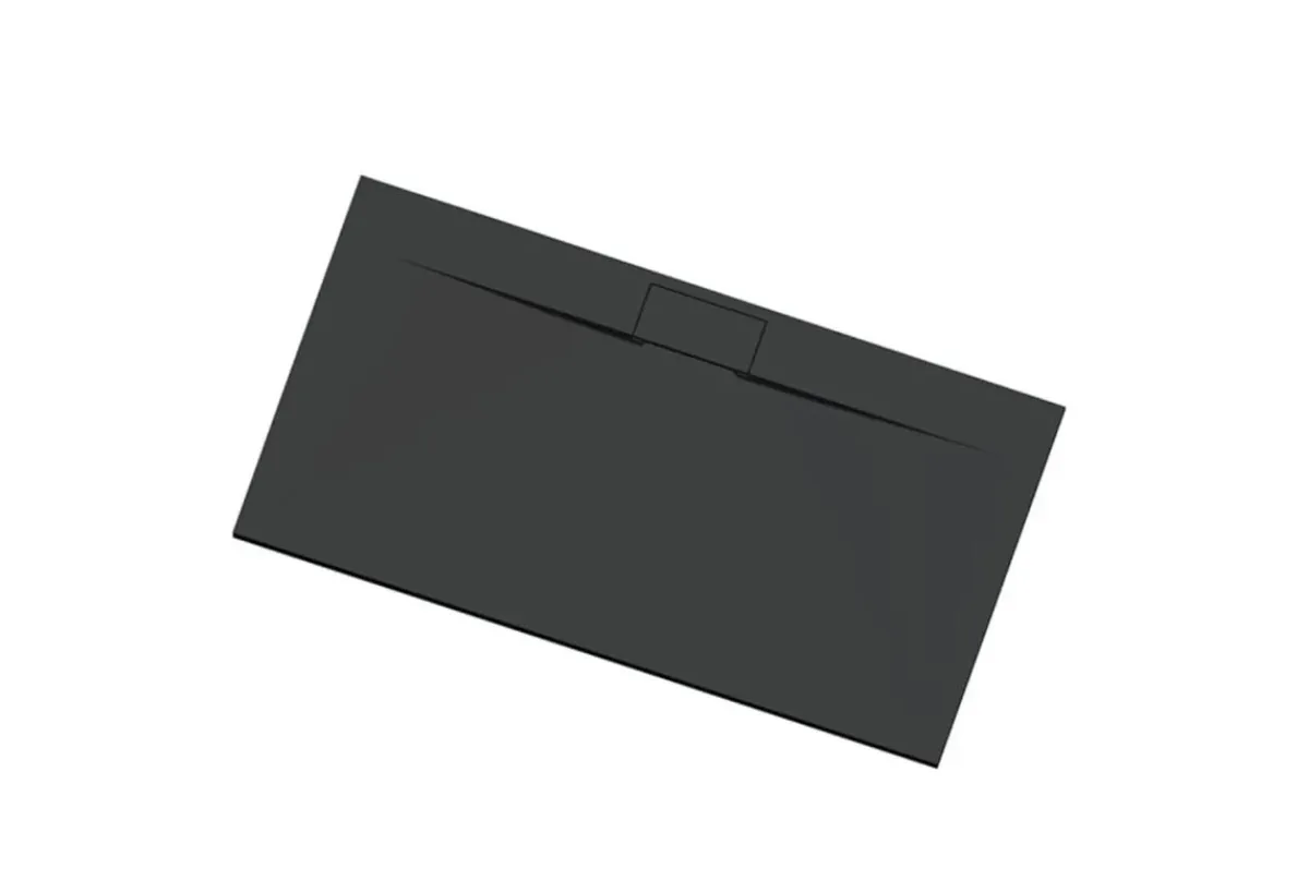 Bathshack - Slate-Effect Black Shower Tray 200x90