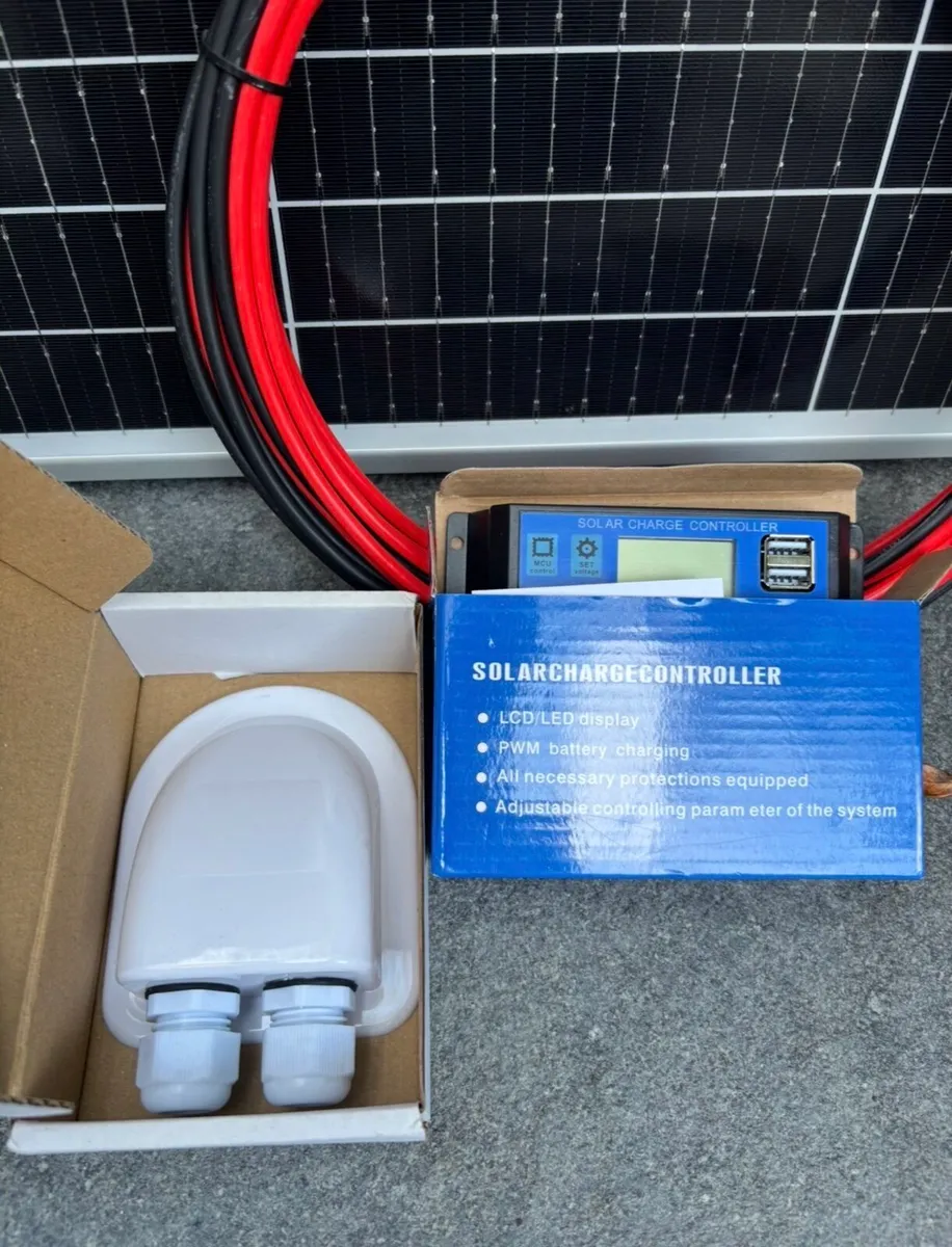 50W 12V Solar Panel Kit for Camper Boat Shed - Image 2