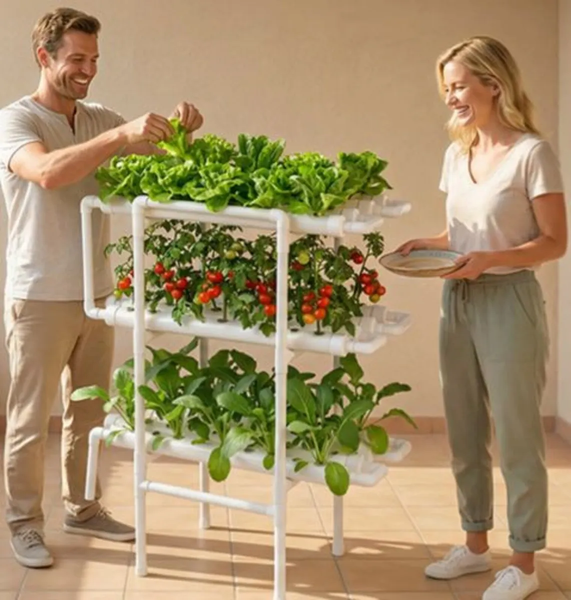 Hydroponics Growing System Kit, 3-Tier 108 Sites - Image 3