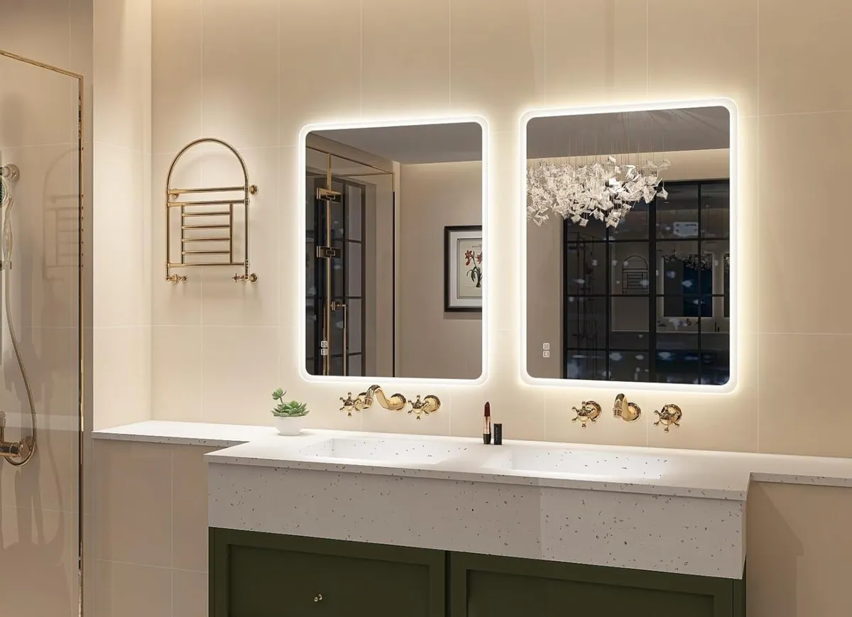 Bathroom-Mirror-with-LED-Lights 60x80cm LED-Bathro - Image 3