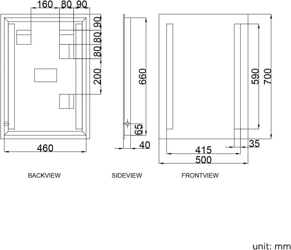Eclipse LED Bathroom Mirror Battery Operated - Image 2