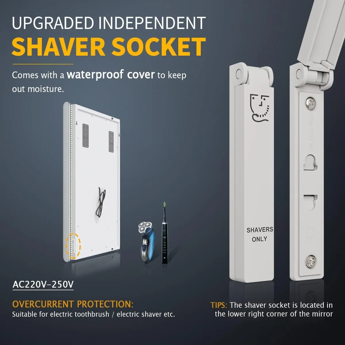 Blue Atmosphere Illuminated Bathroom Mirror with - Image 4