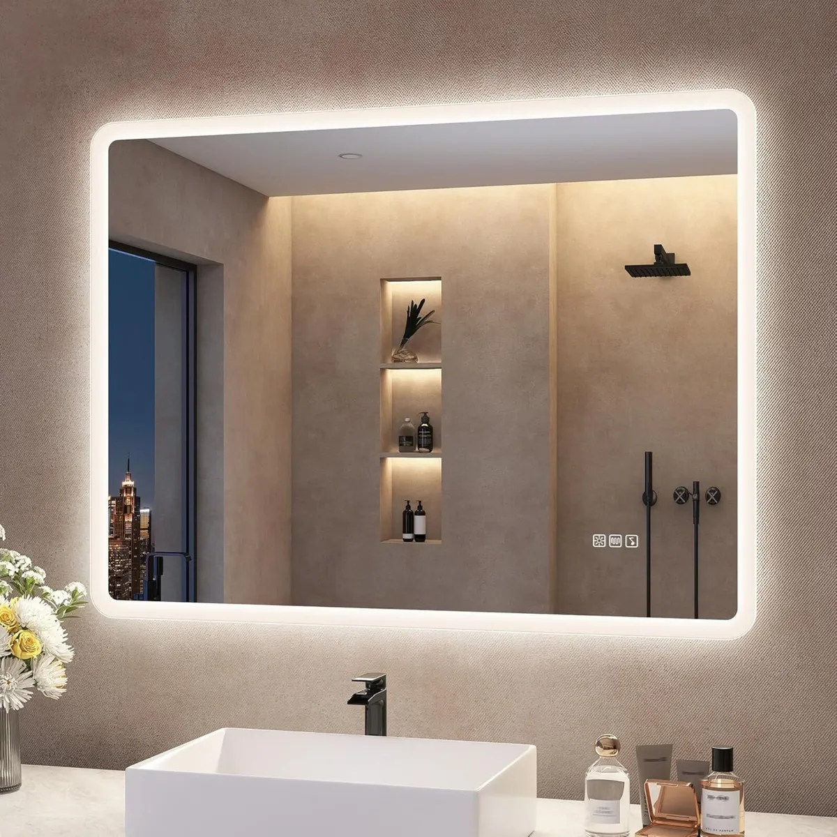 Bathroom-Mirror-with-LED-Lights 600x800 mm - Image 1
