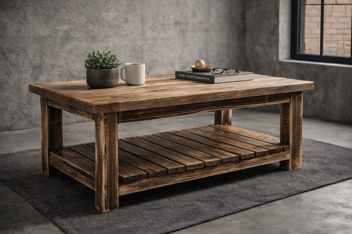 New Loft Style Coffee Table Handmade - Image 1