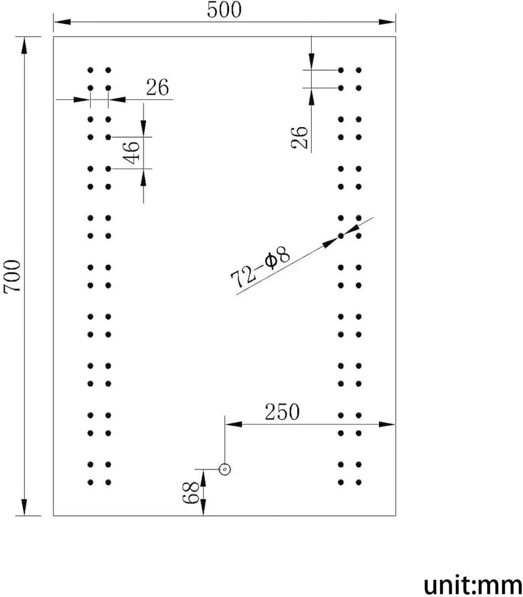 500 x 700mm LED Illuminated Bathroom Mirror with - Image 2