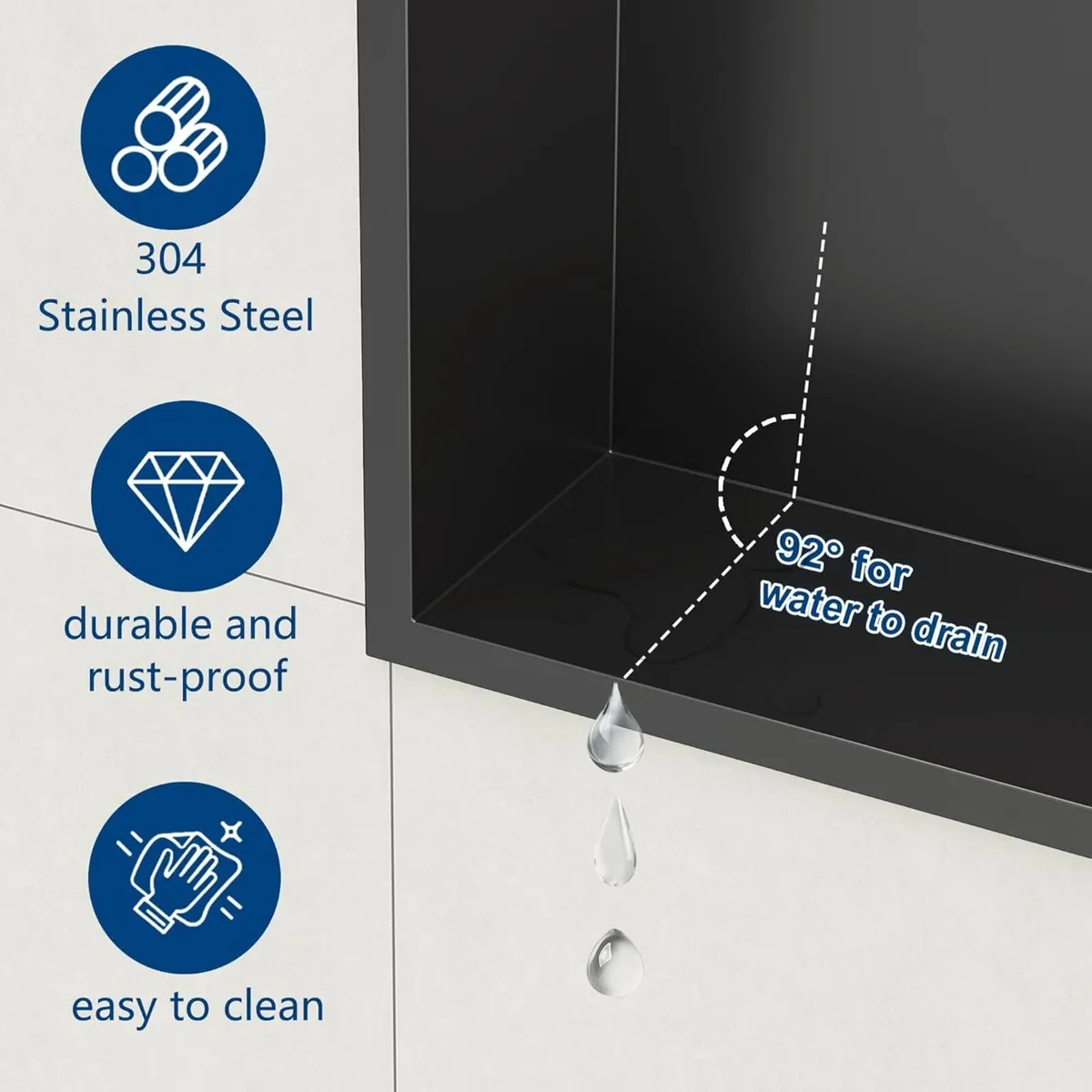 Embed Shower Niche of Stainless Steel Recessed - Image 4
