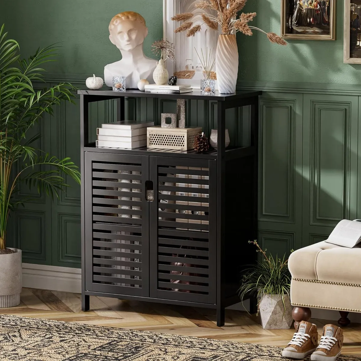 Bathroom Floor Cabinet Freestanding Side Storage - Image 4