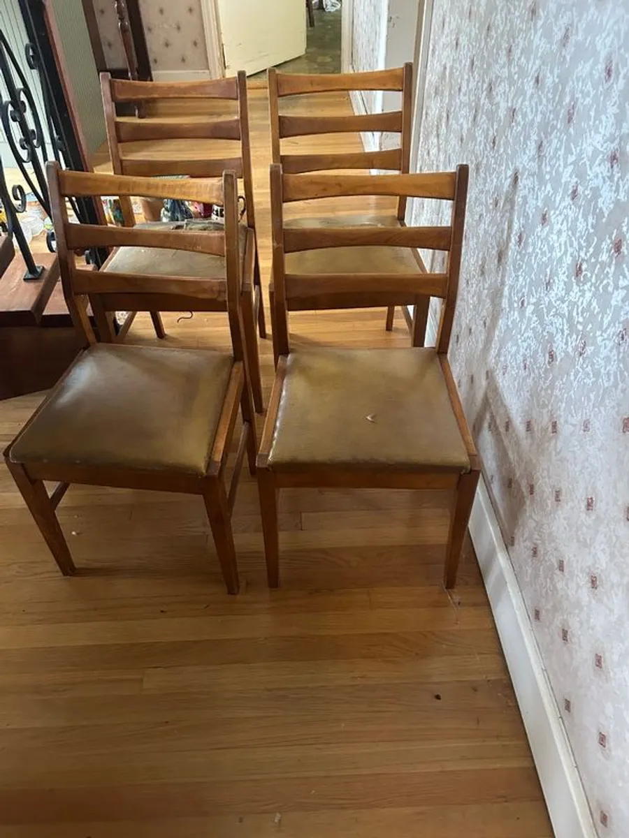 Mid Century modern oak chairs - Image 1
