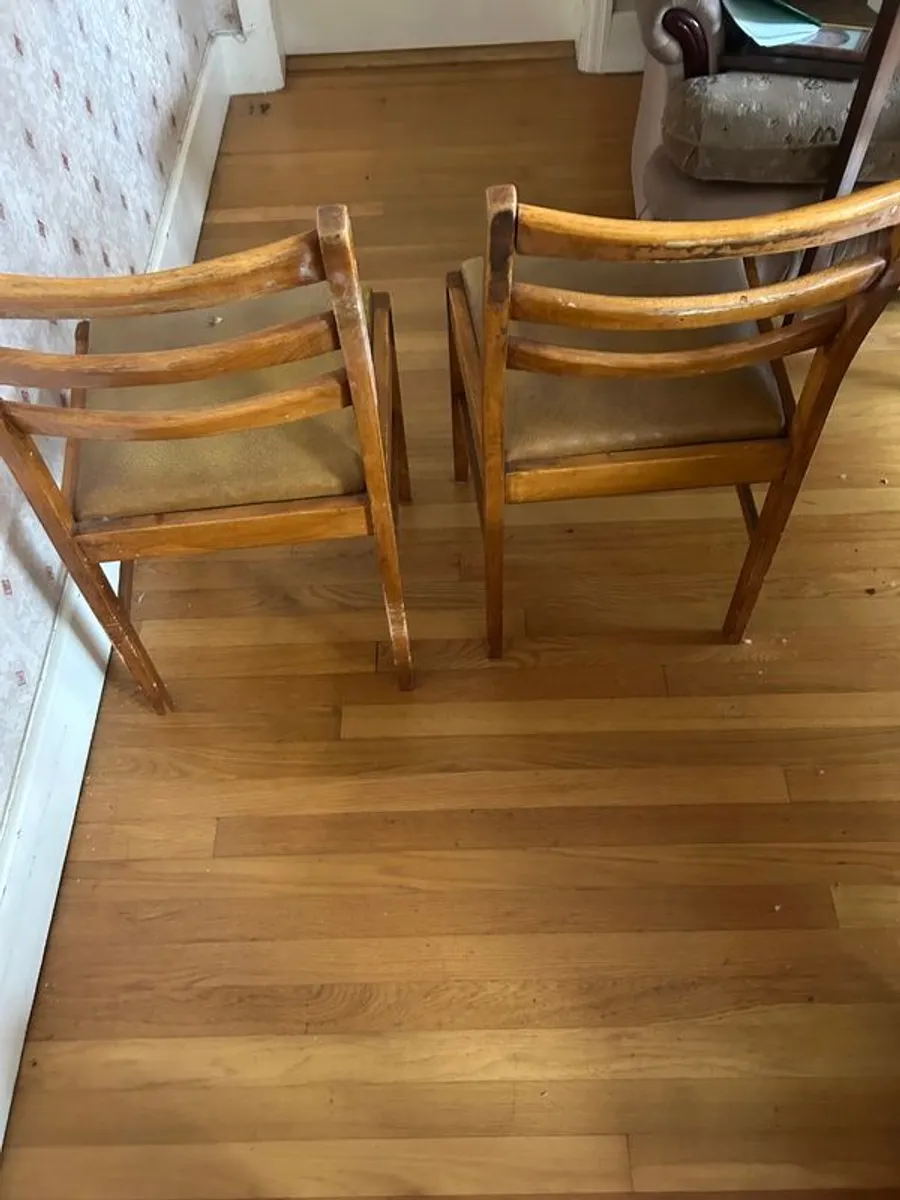 Mid Century modern oak chairs - Image 2
