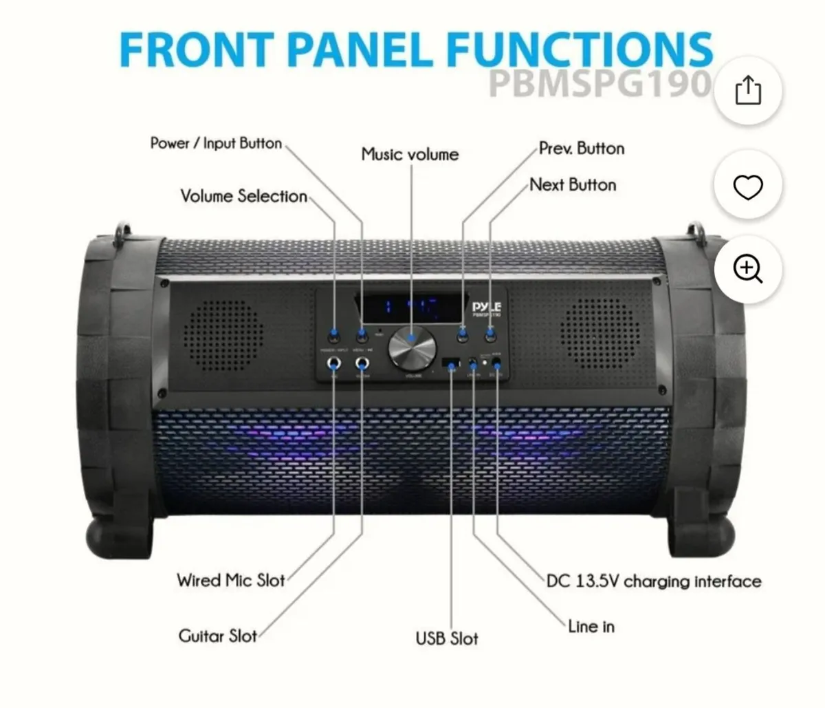 300 w Portable Wireless Bluetooth BoomBox - Image 4