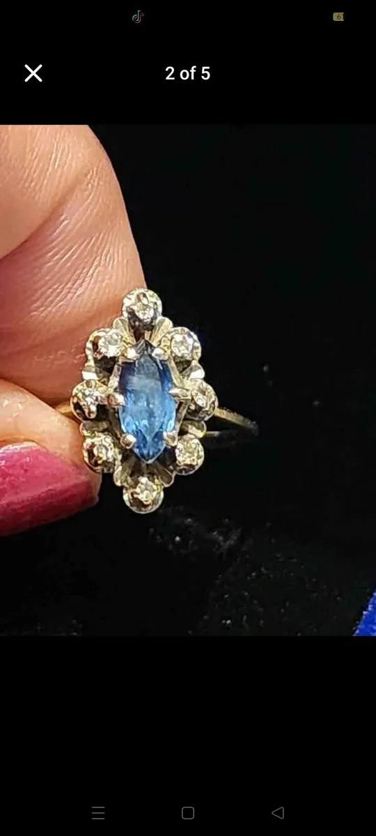 Beautiful Art Deco Sapphire and Diamond Ring - Image 1
