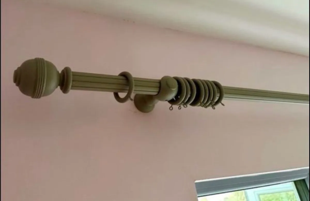 Wooden curtain Pole
