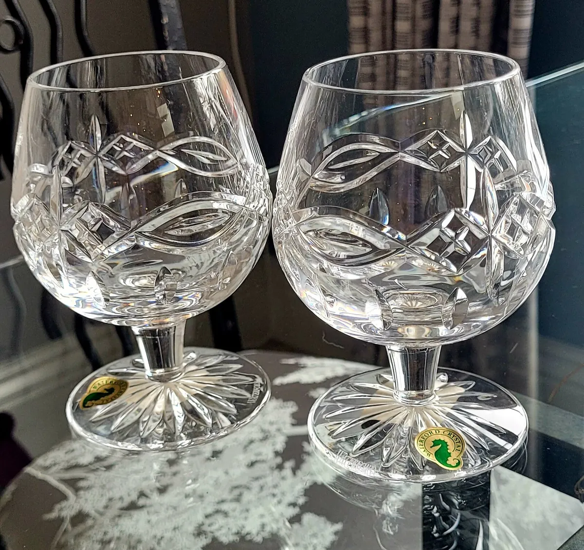Waterford crystal pair of Brandy glasses - Image 1